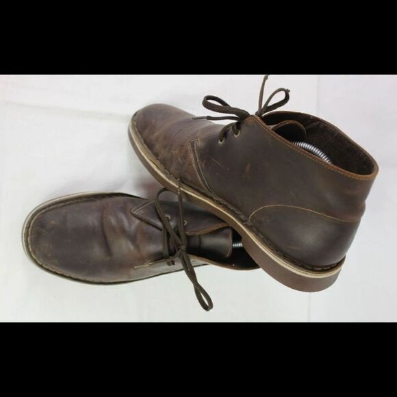 CLARKS Original Desert Boot Chukka men Brown Leather Lace Distressed 9. main image 8